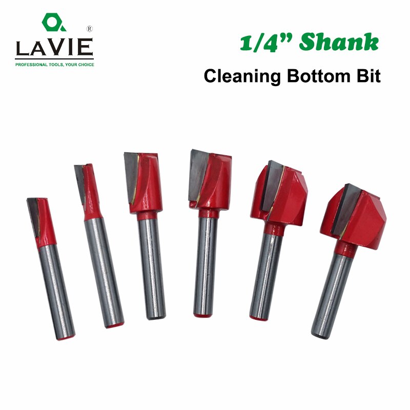 1/4 Shank Wood Cleaning Bottom Bit Straight Router Bit Clean Milling Cutter Woodworking Bits