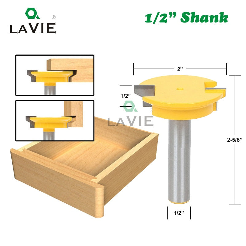 12mm 1/2 Straight Drawer Molding Router Bit Drawer Lock Tenon Knife Plug Wood Milling Cutter Door Woodworking Tool