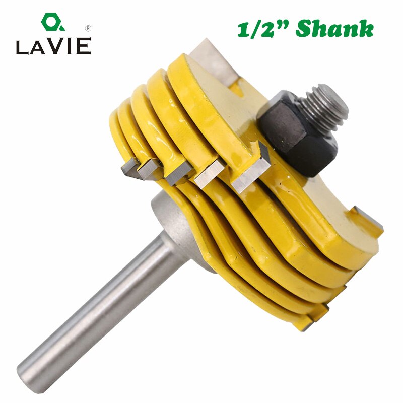 2pcs 12mm 1/2 Shank Slot Knife Cutters 3 Wing Router Bits Set 7pcs Blade Cemented Carbide Milling Cutter for Wood