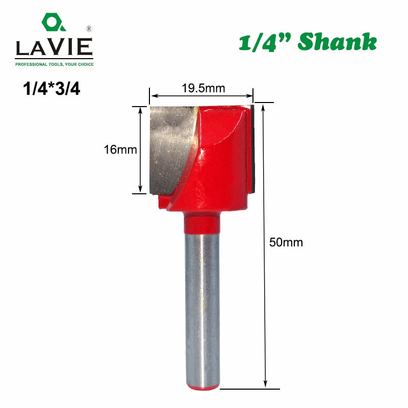 1/4 Shank Wood Cleaning Bottom Bit Straight Router Bit Clean Milling Cutter Woodworking Bits