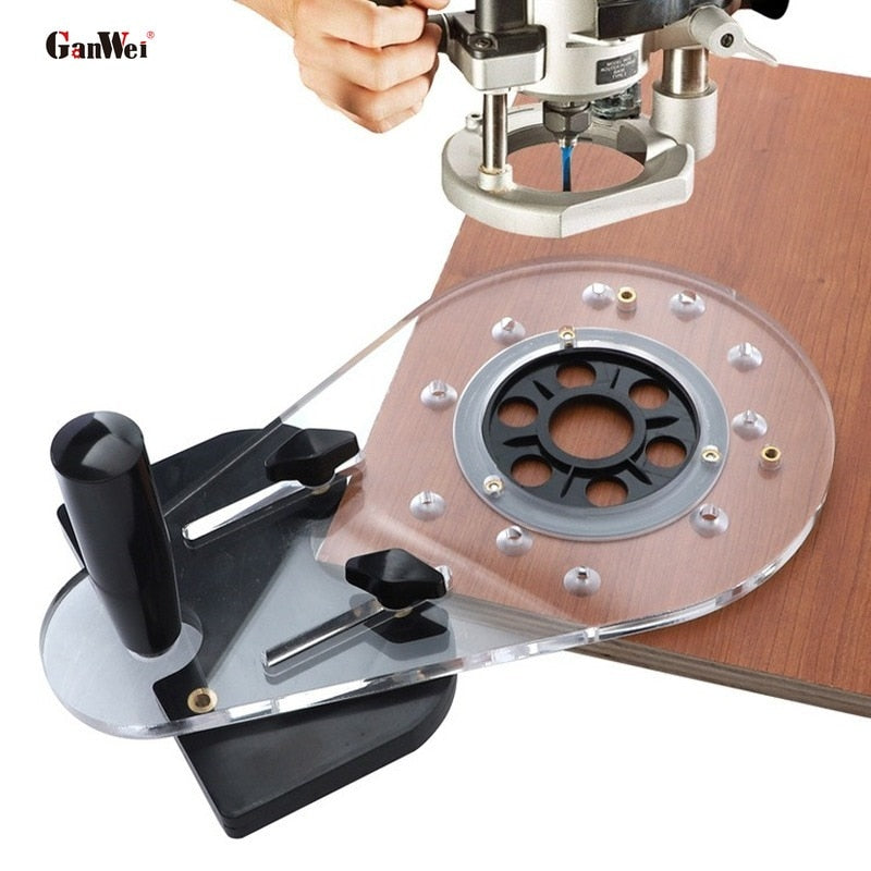 Woodworking Milling Machine Base Electric Engraving Trimming Machine Flip Board Slotting Trimming Drilling Positioner