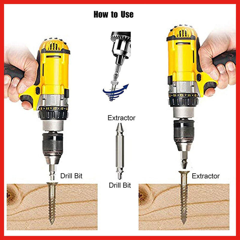 Damaged Screw Extractor Drill Bit Set Stripped Easily Take Out Broken Screw Bolt Bolt Remover Easily Out Demolition Tools