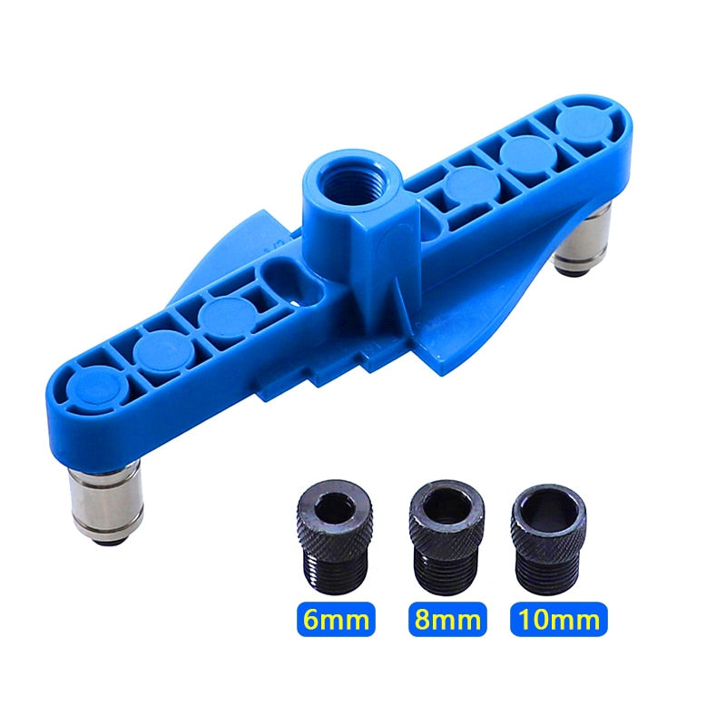 Adjustable Pocket Hole Jig 6/8/10mm Self-centering Scriber Jig Drilling Guide Positioner Hole Puncher Woodworking Tool