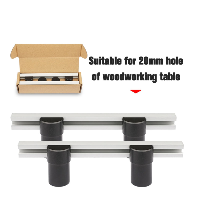1PCS/2PCS/4PCS Planing Stop Board 19mm 20mm Dog Hole Bench Fixing Clamp Aluminum Alloy Baffle Plate Woodworking Tools