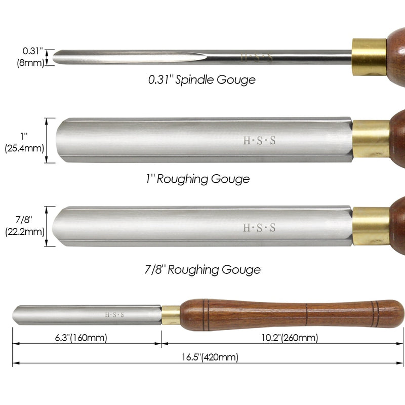 Roughing Spindle Gouge Woodturning Tools 8 22 25mm Woodworking Turning Chisels HSS Blade Walnut Handle for Wood Lathe