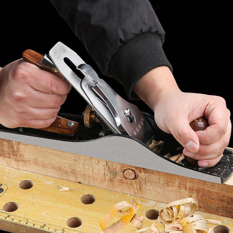 Cepillador de madera plano para carpintería, hoja de acero de aleación, Cuchilla de recorte para artesanía en madera, herramienta de mano para tratar rebabas, 355mm