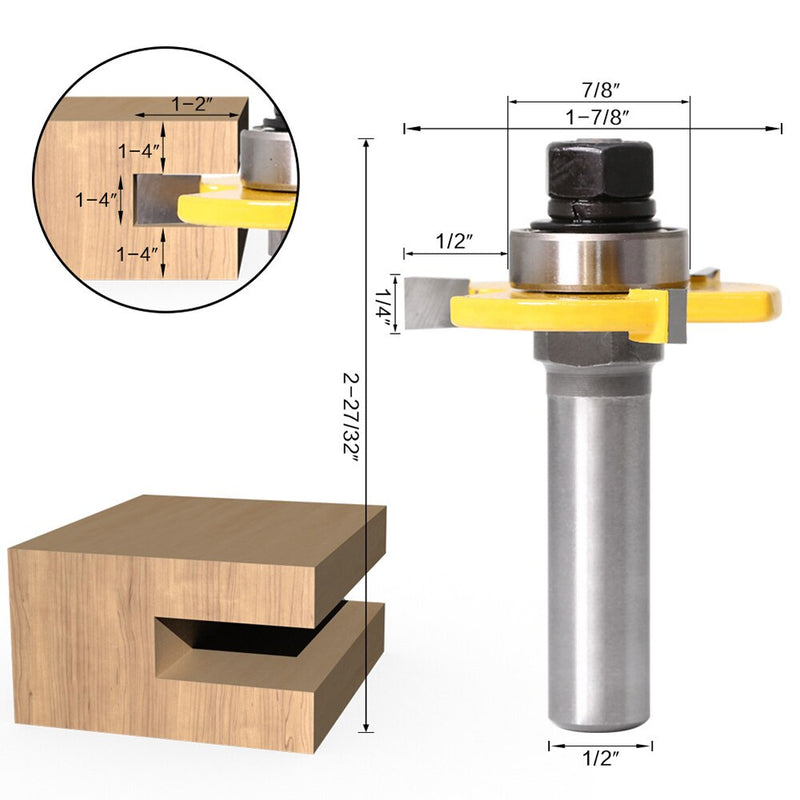 Fresas para carpintería de 1/4 ''y 12mm, accesorios de grabado CNC, máquina enrutadora de madera, brocas, herramientas de carpintería, 3 uds.