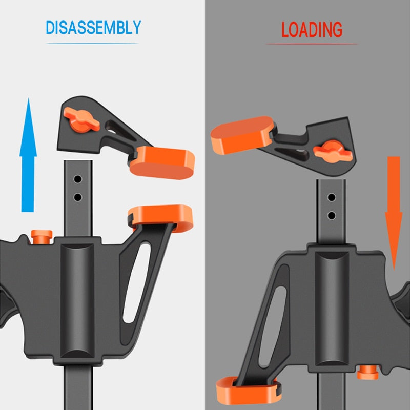 4 Inch F Clamp DIY Hand Speed Squeeze Quick Ratchet Release Clip Kit