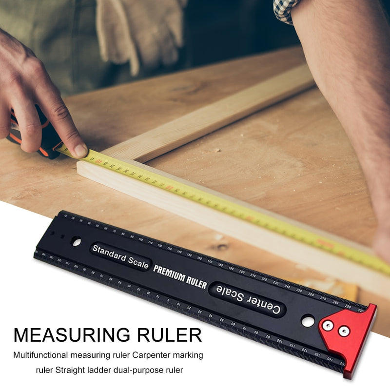 Woodworking Line Scribe Marking Ruler Multifunction DIY High-Precision Woodworking Measuring Gauge Carpenter Rulers