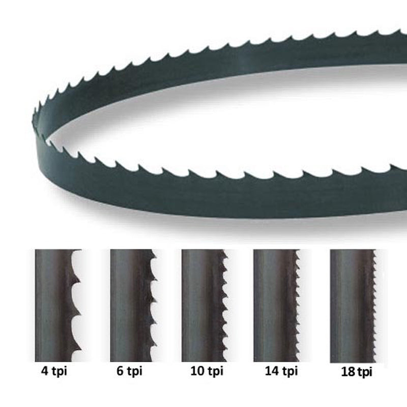 Hojas de sierra de cinta de carbono 6TPI, 59-1/2 pulgadas x 1/4 pulgadas x 0,014, paquete de 2