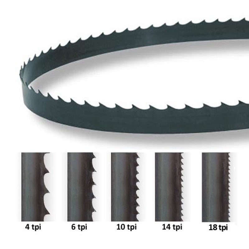 Hojas de sierra de cinta de carbono 6TPI, 72 pulgadas x 3/8 pulgadas x 0,02, paquete de 2